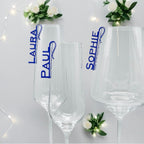 Glasmarkierer Hochzeit Platzkarte Name Anhänger Glas personalisiert Tischkarte Namensschild Weinglas Sektglas personalisiert Tischdeko Taufe