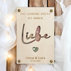Geldgeschenk Hochzeit aus Holz | Personalisiertes Hochzeitsgeschenk mit Namen & Datum | Geschenk für Richtfest Reisekasse Hausbau Umzug
