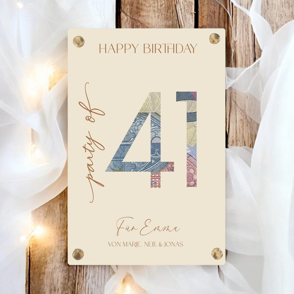 Geburtstagsgeschenk Geburtstag Geldgeschenk Geld schenken runder Geburtstag 18 Geburtstag Geschenk Name Gutschein personalisiert Holz