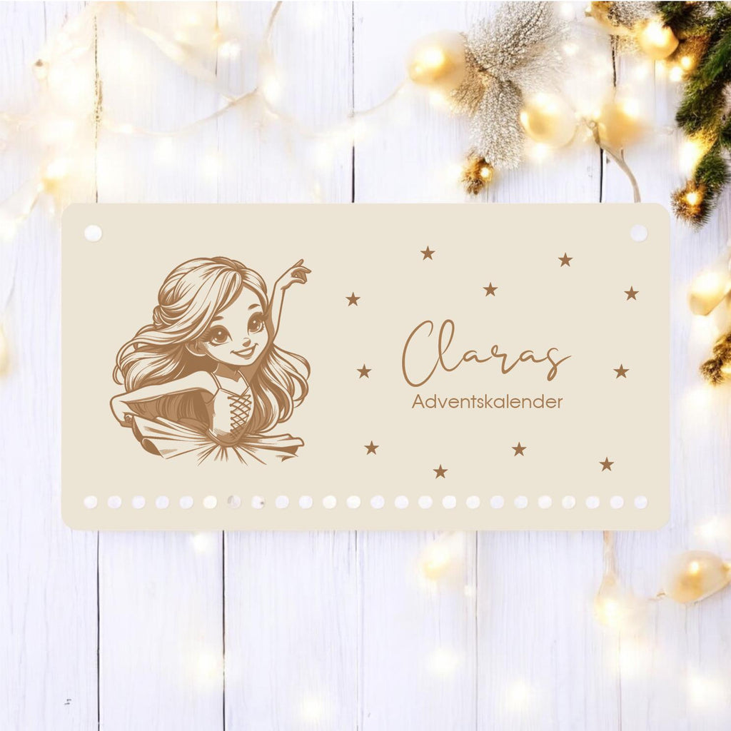 Adventskalender Winter | personalisierter Adventskalender Name | DIY Adventskalender zum Befüllen | Kinder Kalender Advent Holz