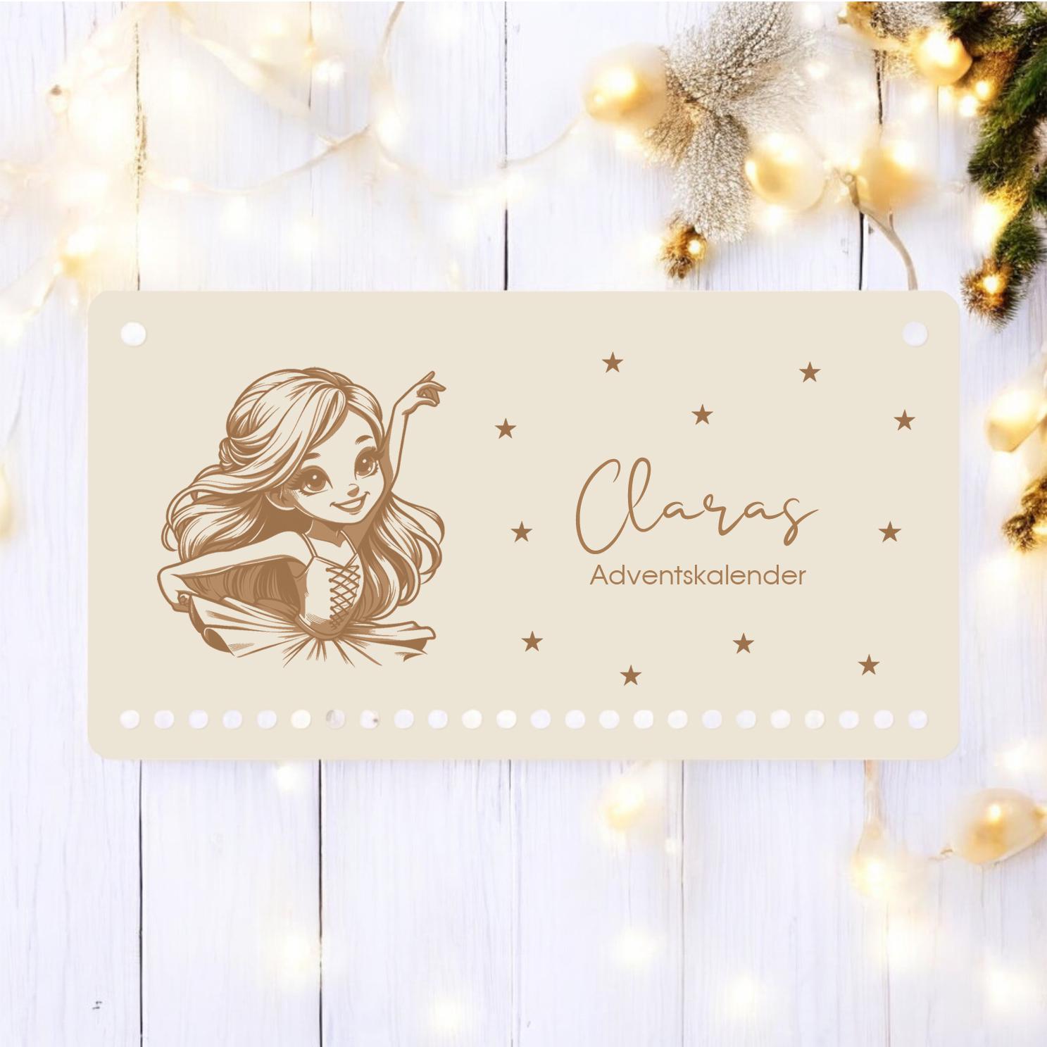 Adventskalender Bagger | personalisierter Adventskalender Name | DIY Adventskalender zum Befüllen | Kinder Kalender Advent Holz