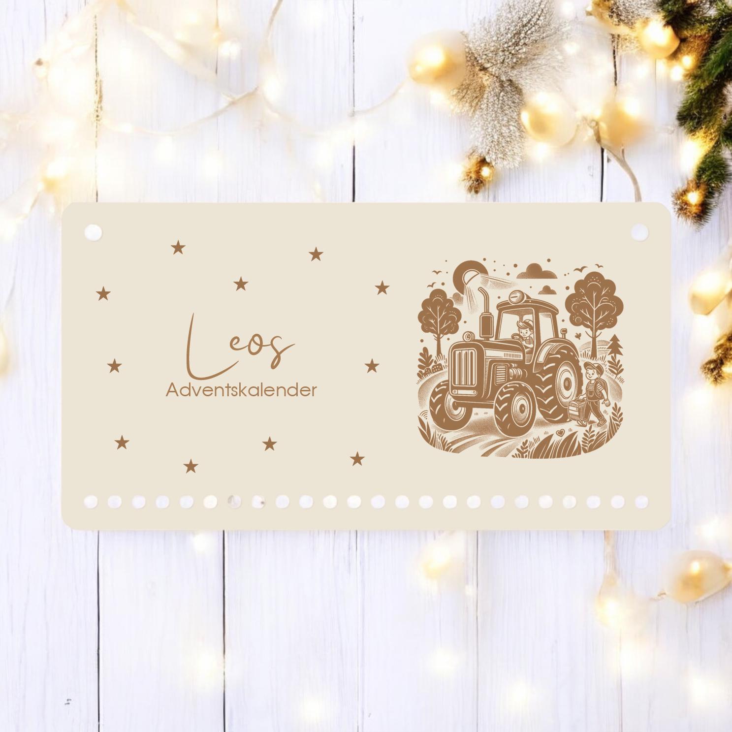 Adventskalender Fußball | personalisierter Adventskalender Name | DIY Adventskalender zum Befüllen | Kinder Kalender Advent Holz