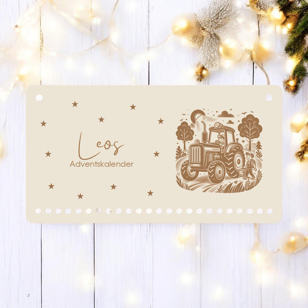 Adventskalender Polizei | personalisierter Adventskalender Name | DIY Adventskalender zum Befüllen | Kinder Kalender Advent Holz