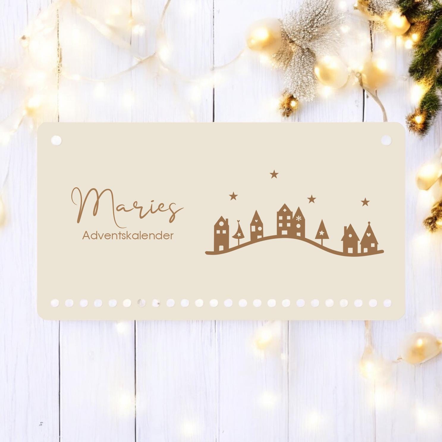 Adventskalender Ballerina | personalisierter Adventskalender Name | DIY Adventskalender zum Befüllen | Kinder Kalender Advent Holz