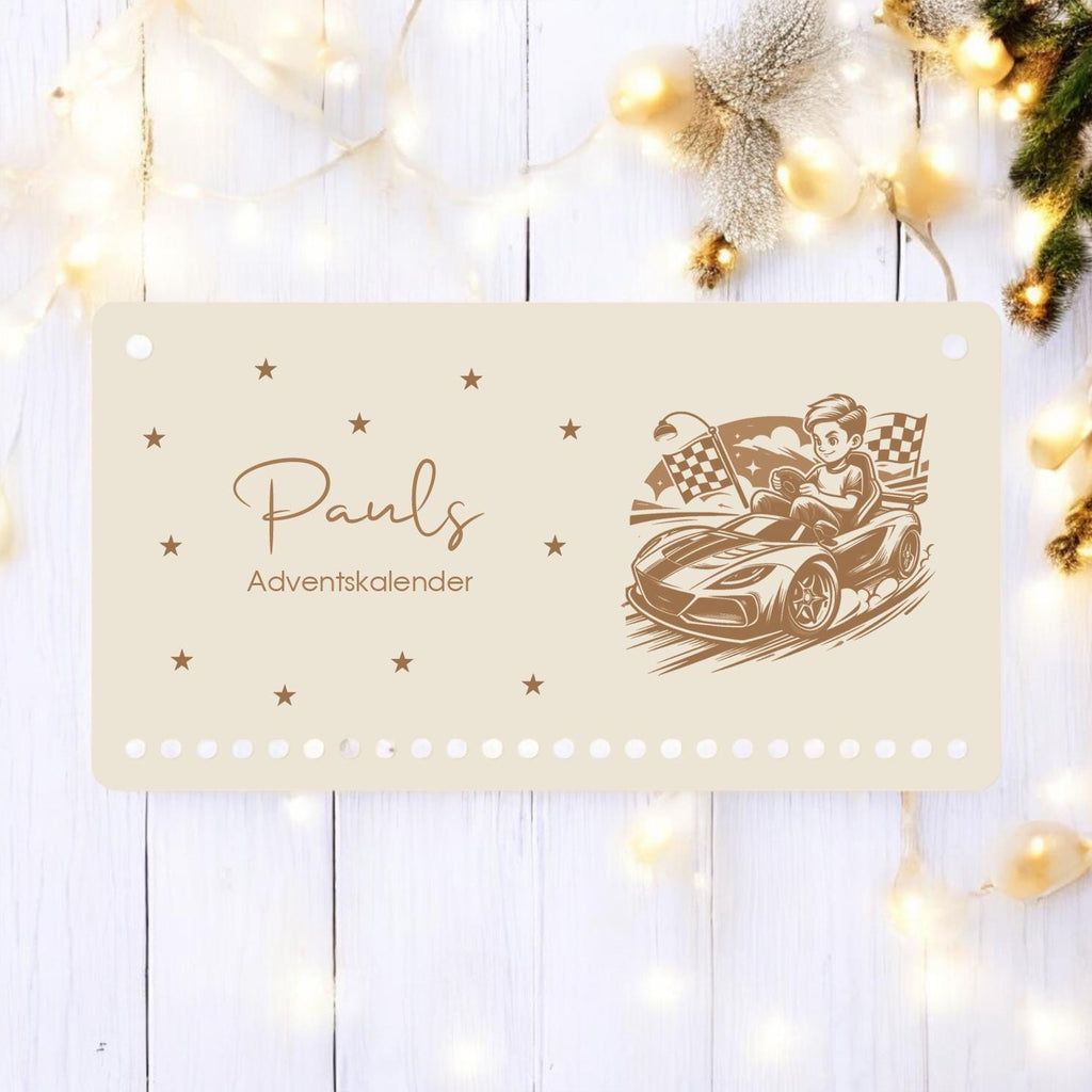 Adventskalender Feuerwehr | personalisierter Adventskalender Name | DIY Adventskalender zum Befüllen | Kinder Kalender Advent Holz