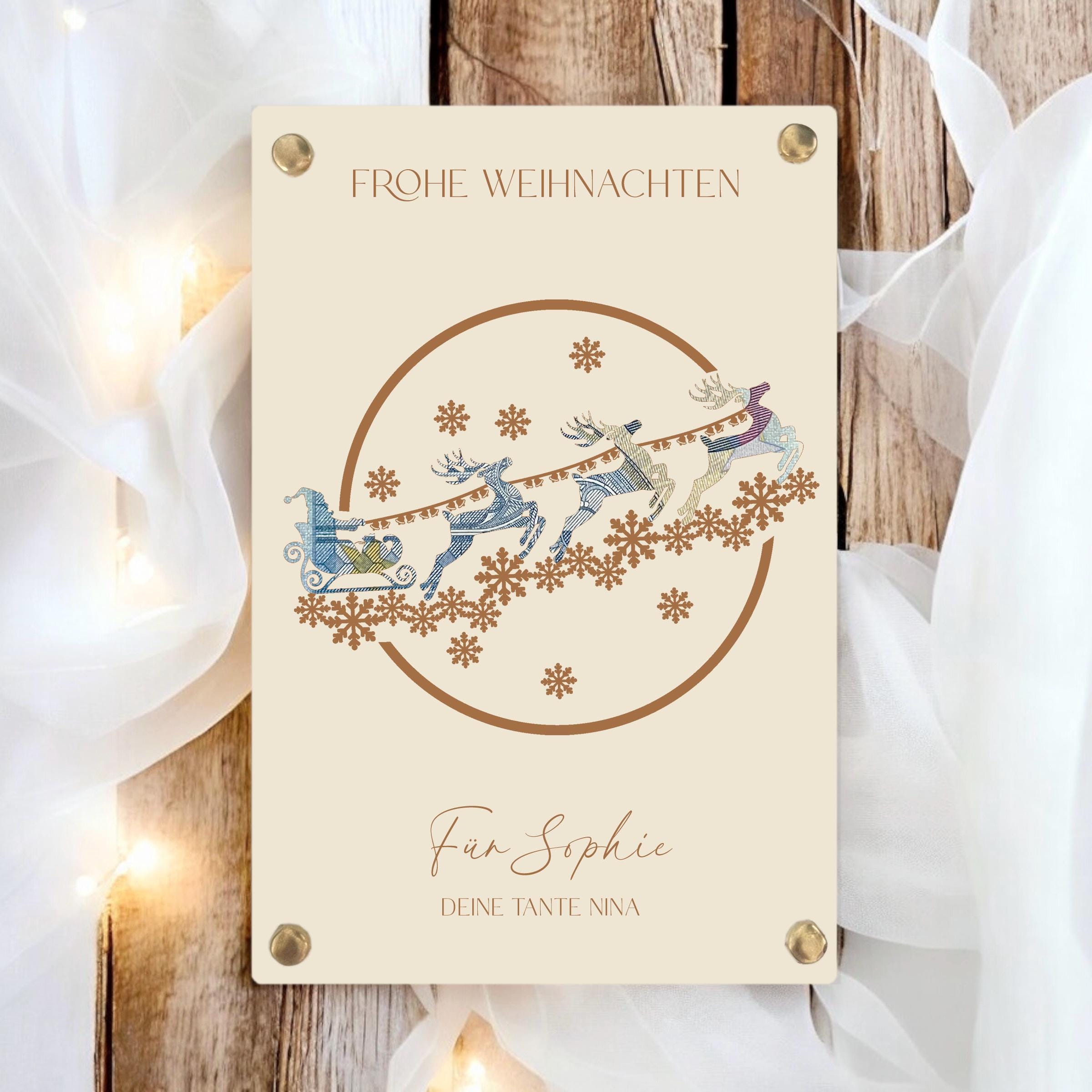 Geldgeschenk Weihnachten Geld schenken personalisierter Tannenbaum Weihnachtsbaum aus Holz mit Namen Anhänger Geschenk Weihnachtsgeschenk
