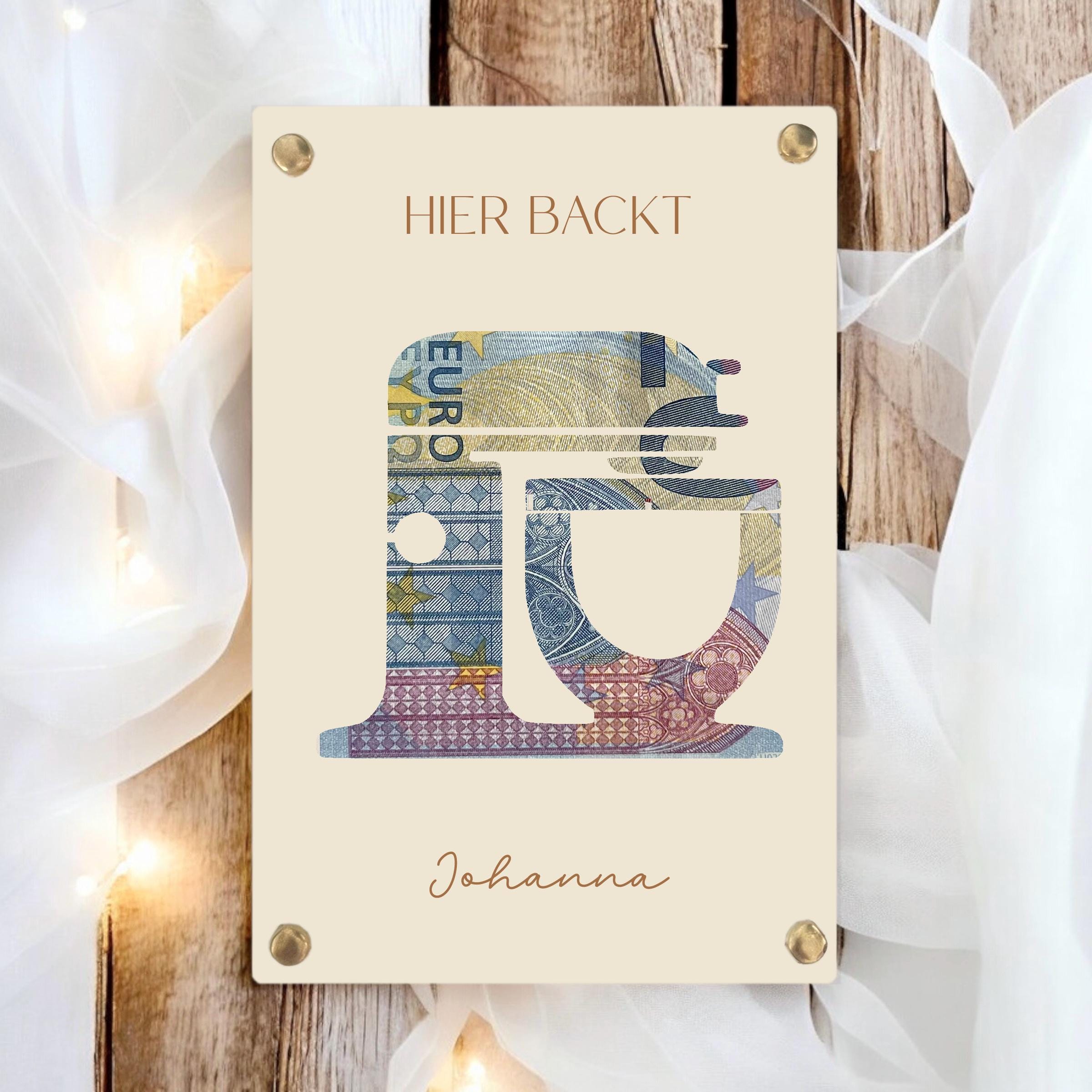 Geburtstag Geldgeschenk Küchenmaschine Mixer Rührgerät Backen Kochen Geld schenken Geschenk Name Gutschein personalisert Geburtstagsgeschenk