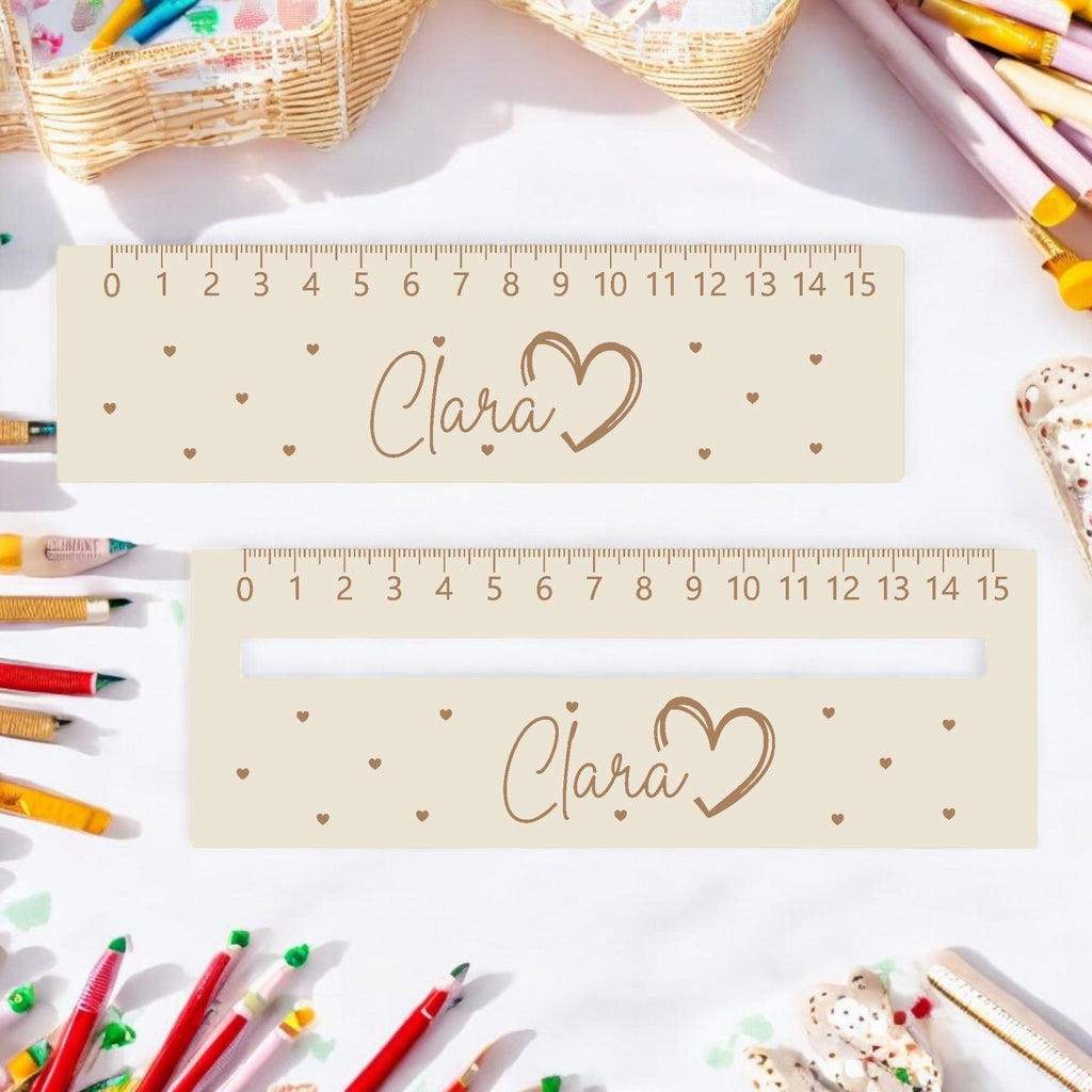 Lesehilfe Lineal personalisiert mit Name | Herz Lesehilfe für Schulkind | Geschenk zur Einschulung | Schultüte Füllung | Schulanfang 2026