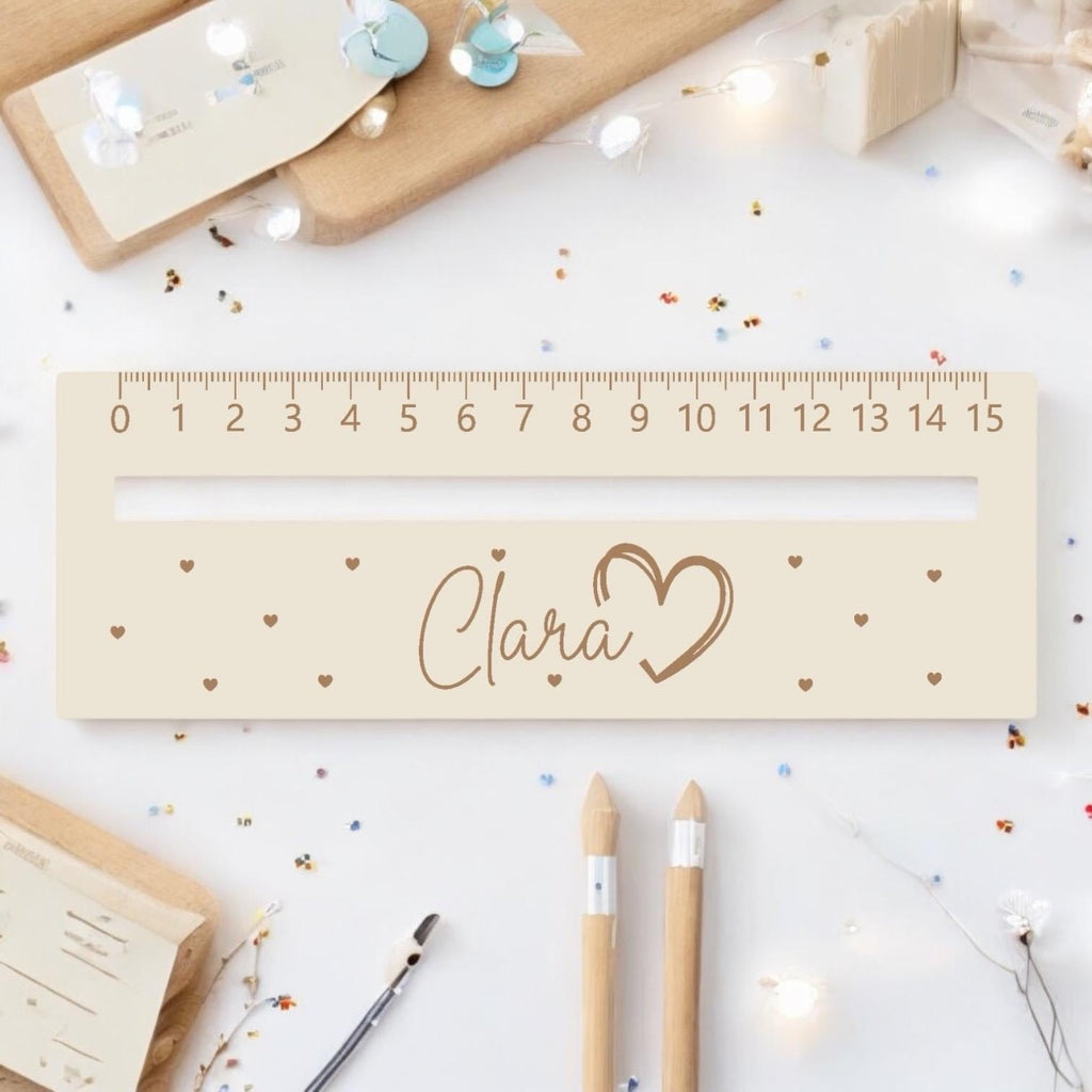 Lesehilfe Lineal personalisiert mit Name | Herz Lesehilfe für Schulkind | Geschenk zur Einschulung | Schultüte Füllung | Schulanfang 2026