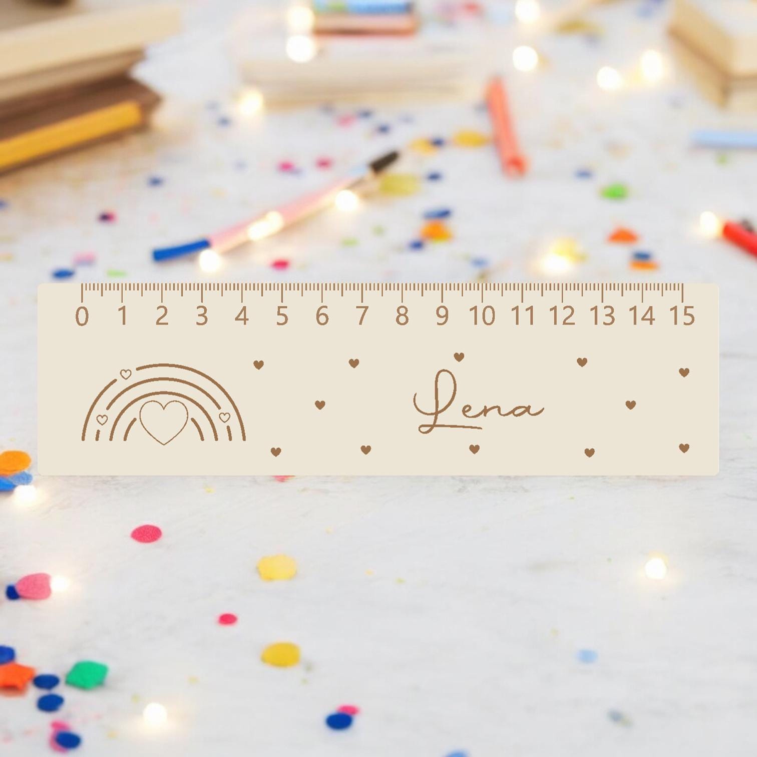 Lesehilfe Lineal personalisiert Name | Regenbogen Lesehilfe für Schulkind | Geschenk zur Einschulung | Schultüte Füllung | Schulanfang 2026
