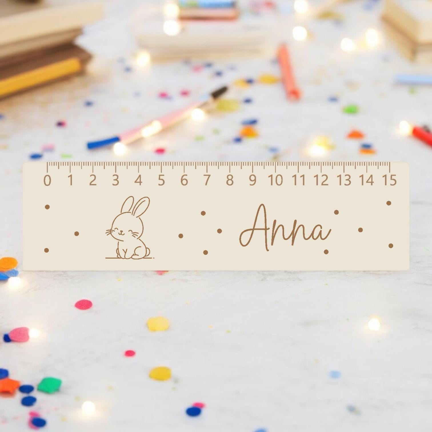 Lesehilfe Lineal personalisiert mit Name | Hase Lesehilfe für Schulkind | Geschenk zur Einschulung | Schultüte Füllung | Schulanfang 2026