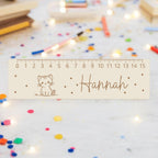 Lesehilfe Lineal personalisiert mit Name | Katze Lesehilfe für Schulkind | Geschenk zur Einschulung | Schultüte Füllung | Schulanfang 2026