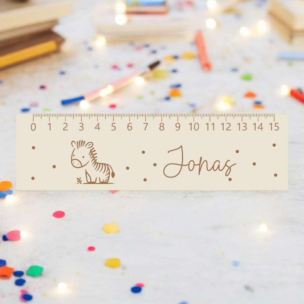 Lesehilfe Lineal personalisiert mit Name | Zebra Lesehilfe für Schulkind | Geschenk zur Einschulung | Schultüte Füllung | Schulanfang 2026
