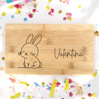 Schneidebrett Kinder Name Tiere Katze Geburtstag Geschenk Taufe Geburt Frühstücksbrett personalisiert Bambus Frühstücksbrettchen Bambus