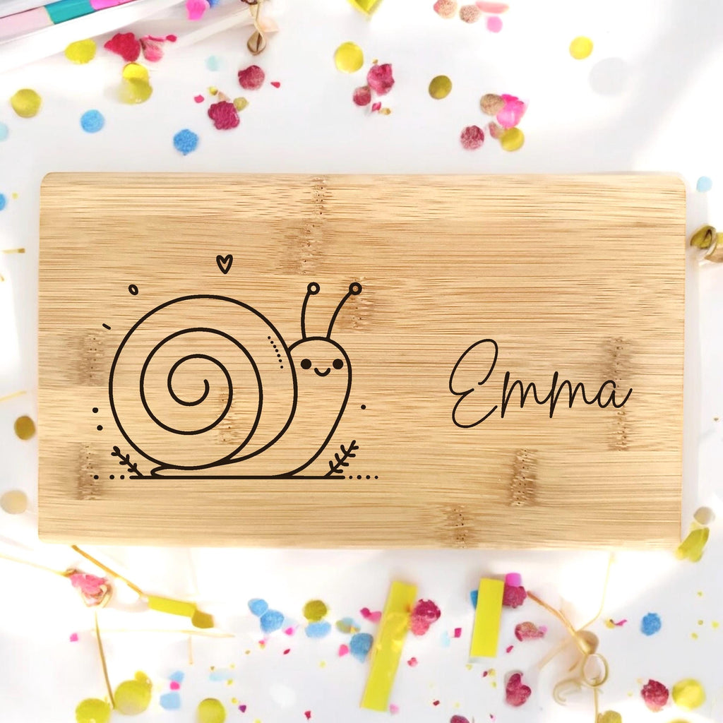 Schneidebrett Kinder Name Tiere Affe Geburtstag Geschenk Taufe Geburt Frühstücksbrett personalisiert Bambus Frühstücksbrettchen Bambus