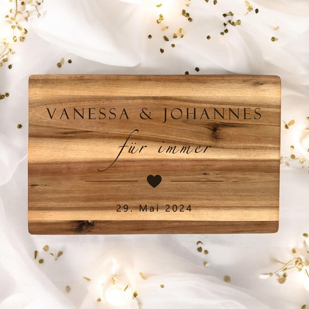 Hochzeitsgeschenk Geldgeschenk Hochzeit Schneidebrett personalisiert Geld Richtfest Geschenk Name Brautpaar Geschenk Mr&Mrs Geschenk Holz
