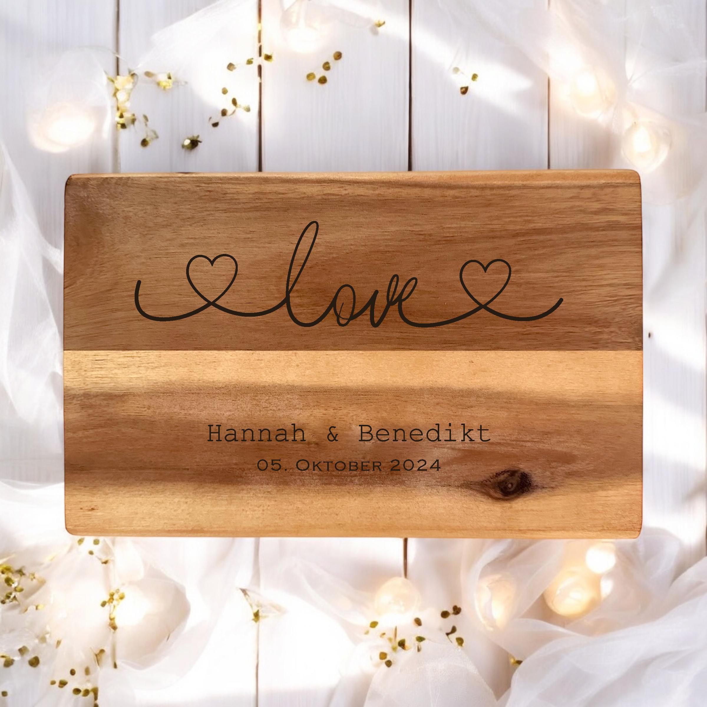 Hochzeitsgeschenk Geldgeschenk Hochzeit Schneidebrett personalisiert Geld Richtfest Geschenk Name Brautpaar Geschenk Mr&Mrs Geschenk Holz