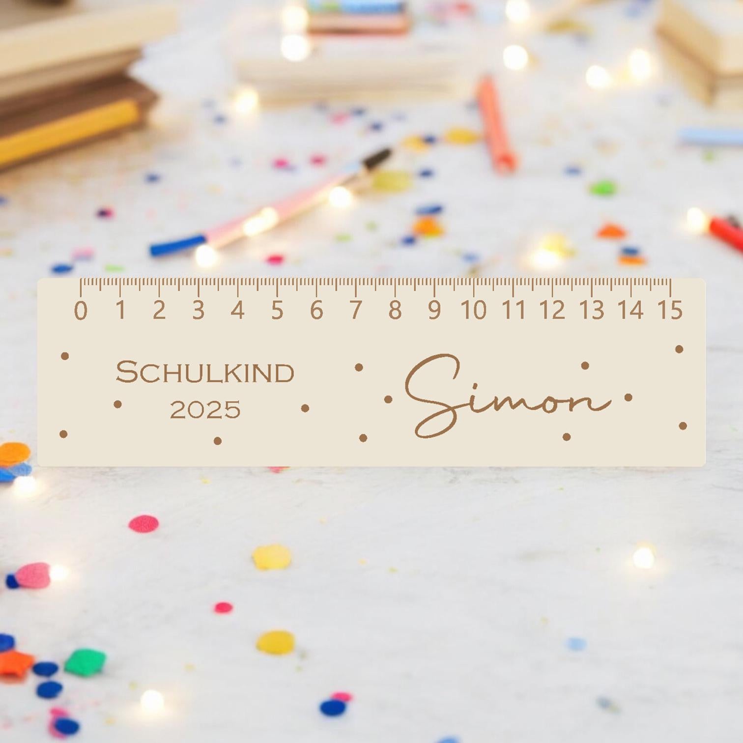Lesehilfe Lineal personalisiert mit Name | Schulkind 2026 Lesehilfe für Schulanfang | Geschenk zur Einschulung | Schultüte Füllung