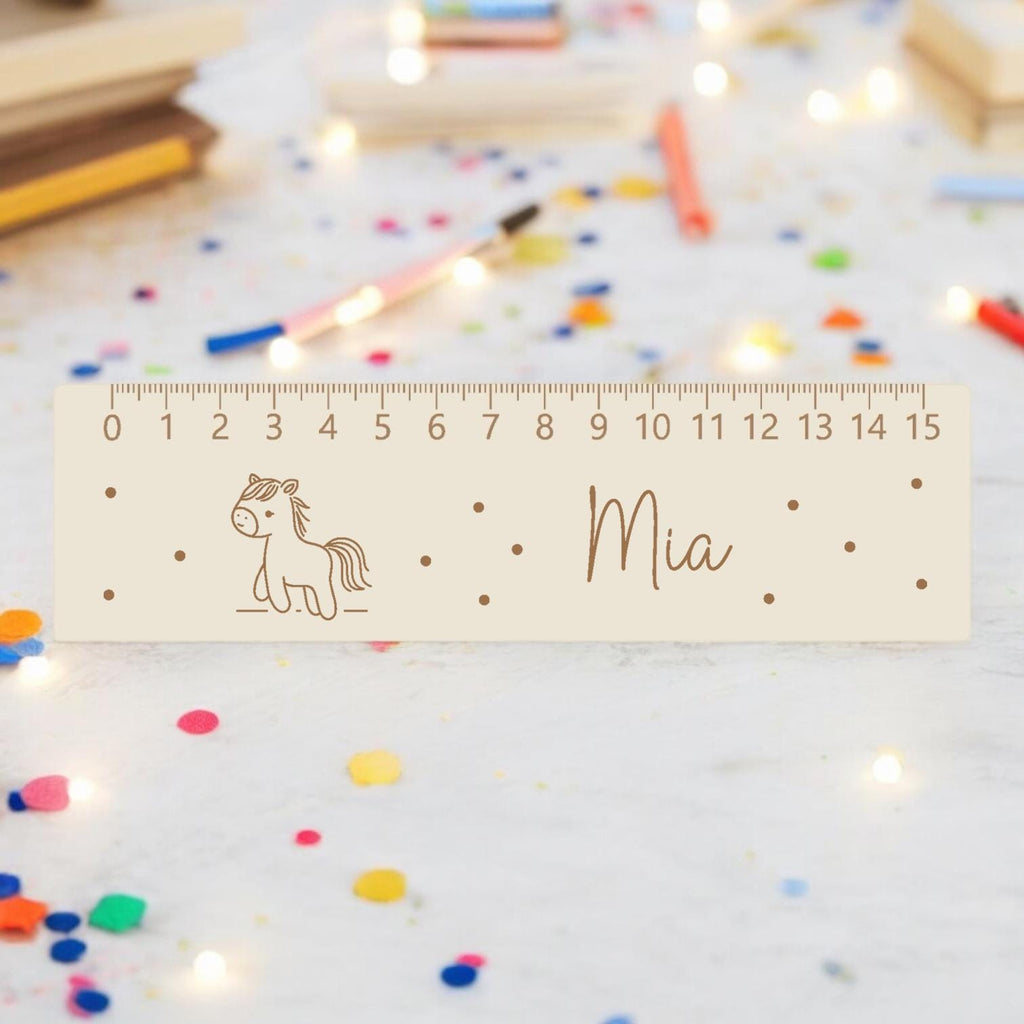 Lesehilfe Lineal personalisiert mit Name | Pferd Lesehilfe für Schulkind | Geschenk zur Einschulung | Schultüte Füllung | Schulanfang 2026