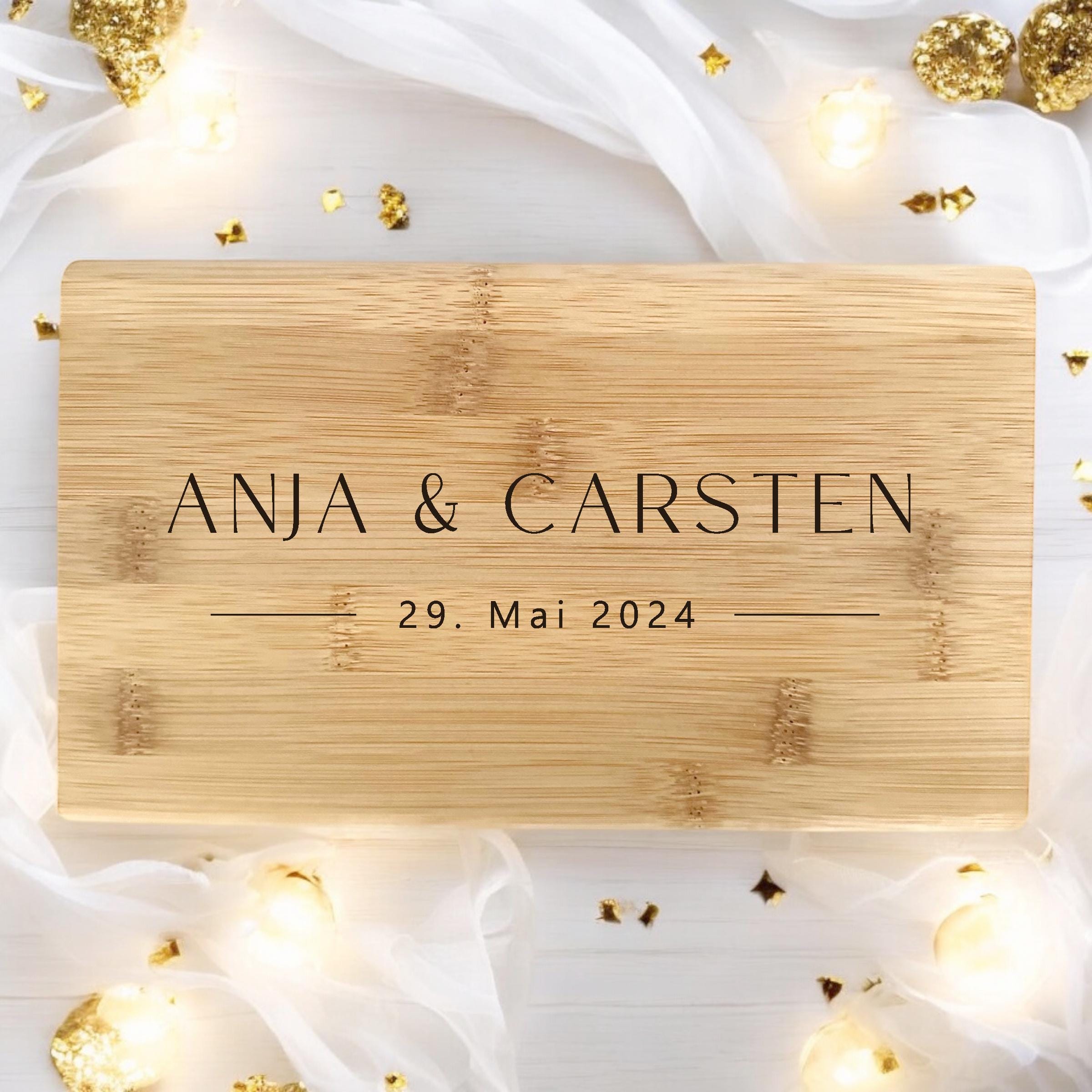 Hochzeitsgeschenk Geldgeschenk Hochzeit Schneidebrett personalisiert Geld Richtfest Geschenk Haus Holzbrett Brett Name Geschenk Brautpaar