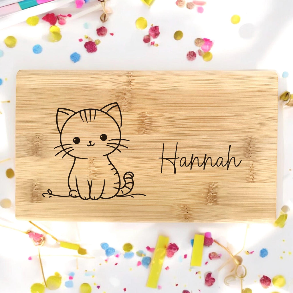 Schneidebrett Kinder Name Tiere Affe Geburtstag Geschenk Taufe Geburt Frühstücksbrett personalisiert Bambus Frühstücksbrettchen Bambus