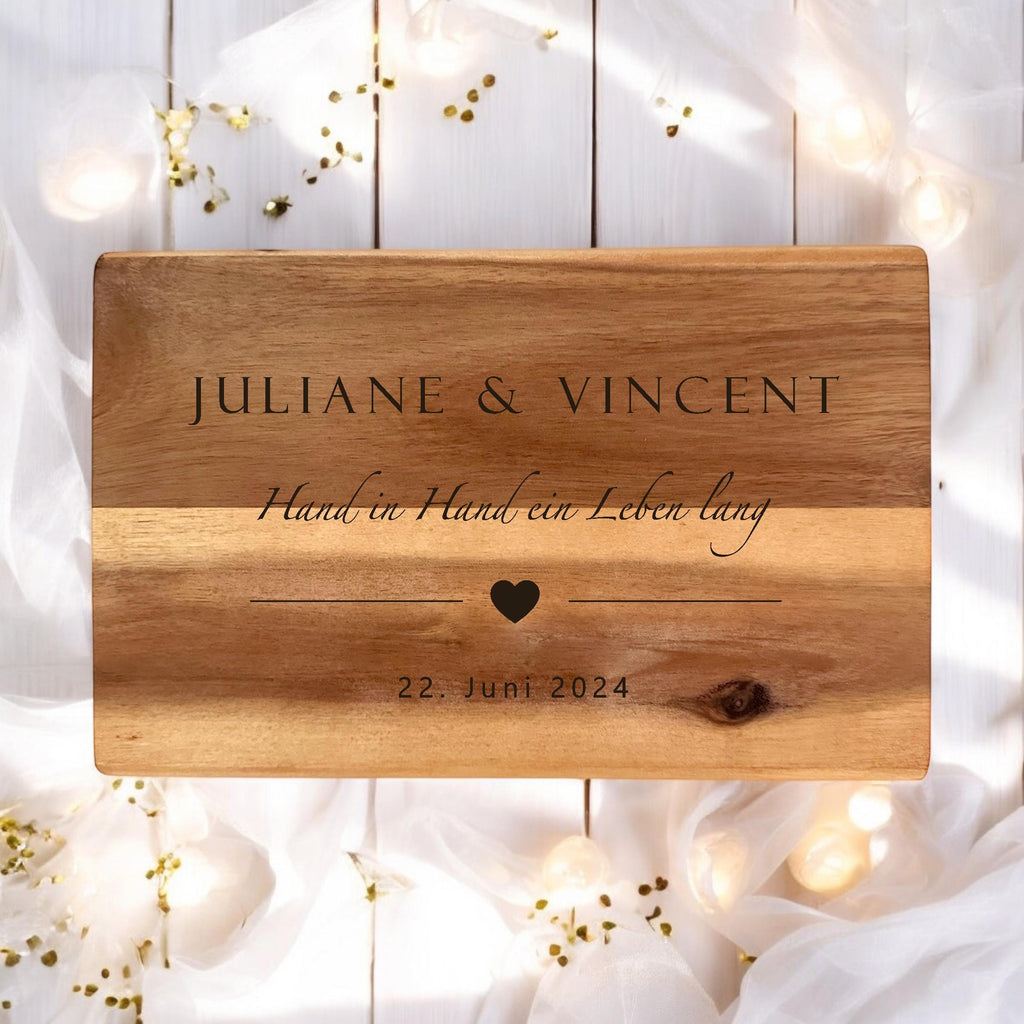 Hochzeitsgeschenk Geldgeschenk Hochzeit Schneidebrett personalisiert Geld Richtfest Geschenk Name Brautpaar Geschenk Mr&Mrs Geschenk Holz