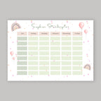 Stundenplan mit Name personalisiert Regenbogen pastell Geschenk Einschulung Schultüte Schulkind 2026 | PDF in A4 zum Ausdrucken digital