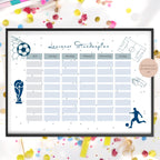 Stundenplan mit Name personalisiert Fußball Geschenk Einschulung Schultüte Schulkind 2026 | PDF in A4 zum Ausdrucken digital