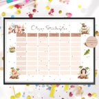 Stundenplan mit Name personalisiert Waldtiere Reh Fuchs Igel Geschenk Einschulung Schultüte Schulkind 2026 PDF in A4 zum Ausdrucken digital