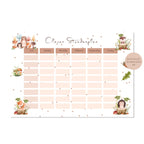 Stundenplan mit Name personalisiert Waldtiere Reh Fuchs Igel Geschenk Einschulung Schultüte Schulkind 2026 PDF in A4 zum Ausdrucken digital