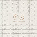 Gästebuch Hochzeit Puzzle Hochzeitsgeschenk personalisiert Hochzeitsgästebuch alternative Brautpaar Name Gästebuch Monogramm Hochzeit Name