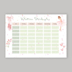 Stundenplan mit Name personalisiert Ballerina pastell Geschenk Einschulung Schultüte Schulkind 2026 | PDF in A4 zum Ausdrucken digital