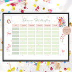 Stundenplan mit Name personalisiert Pferd pastell Geschenk Einschulung Schultüte Schulkind 2026 | PDF in A4 zum Ausdrucken digital