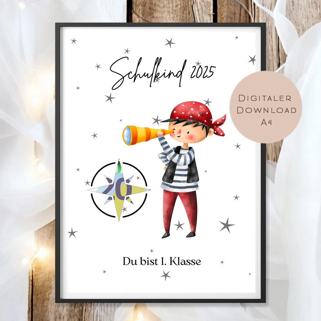 Einschulung Geschenk A4 Download l Geldgeschenk Schulanfang erste Klasse l Gutschein Wunscherfüller l Geschenkidee Schulkind Schulstart