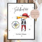 Einschulung Geschenk A4 Download l Geldgeschenk Schulanfang erste Klasse l Gutschein Wunscherfüller l Geschenkidee Schulkind Schulstart