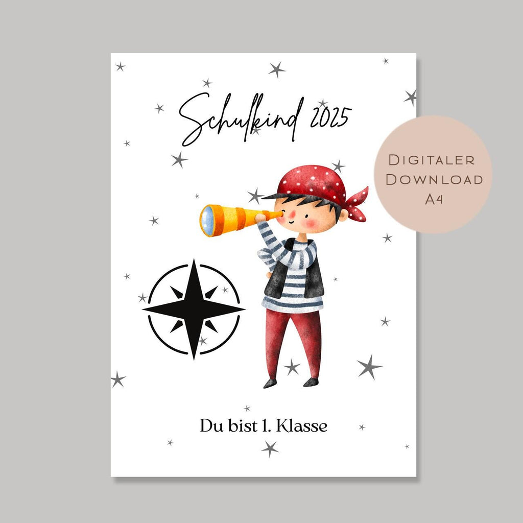 Einschulung Geschenk A4 Download l Geldgeschenk Schulanfang erste Klasse l Gutschein Wunscherfüller l Geschenkidee Schulkind Schulstart