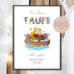 Digital Geldgeschenk Taufe Arche Noah Taufgeschenk personalisiert mit Name Geld schenken Geschenk Taufpate Gutschein Wunscherfüller download