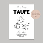 Digital Geldgeschenk Taufe Kirche Taube Taufgeschenk personalisiert Name Geld schenken Geschenk Taufpate Gutschein Wunscherfüller download