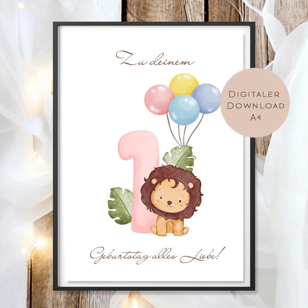 Geldgeschenk 1 Geburtstag erster Geburtstag Geld schenken Geschenk Gutschein Geburtstagsgeschenk Wunscherfüller download A4