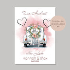 Geldgeschenk zur Hochzeit mit Name und Datum personalisiert Brautpaar Geschenk Hochzeitsgeschenk als PDF I Digital zum Ausdrucken