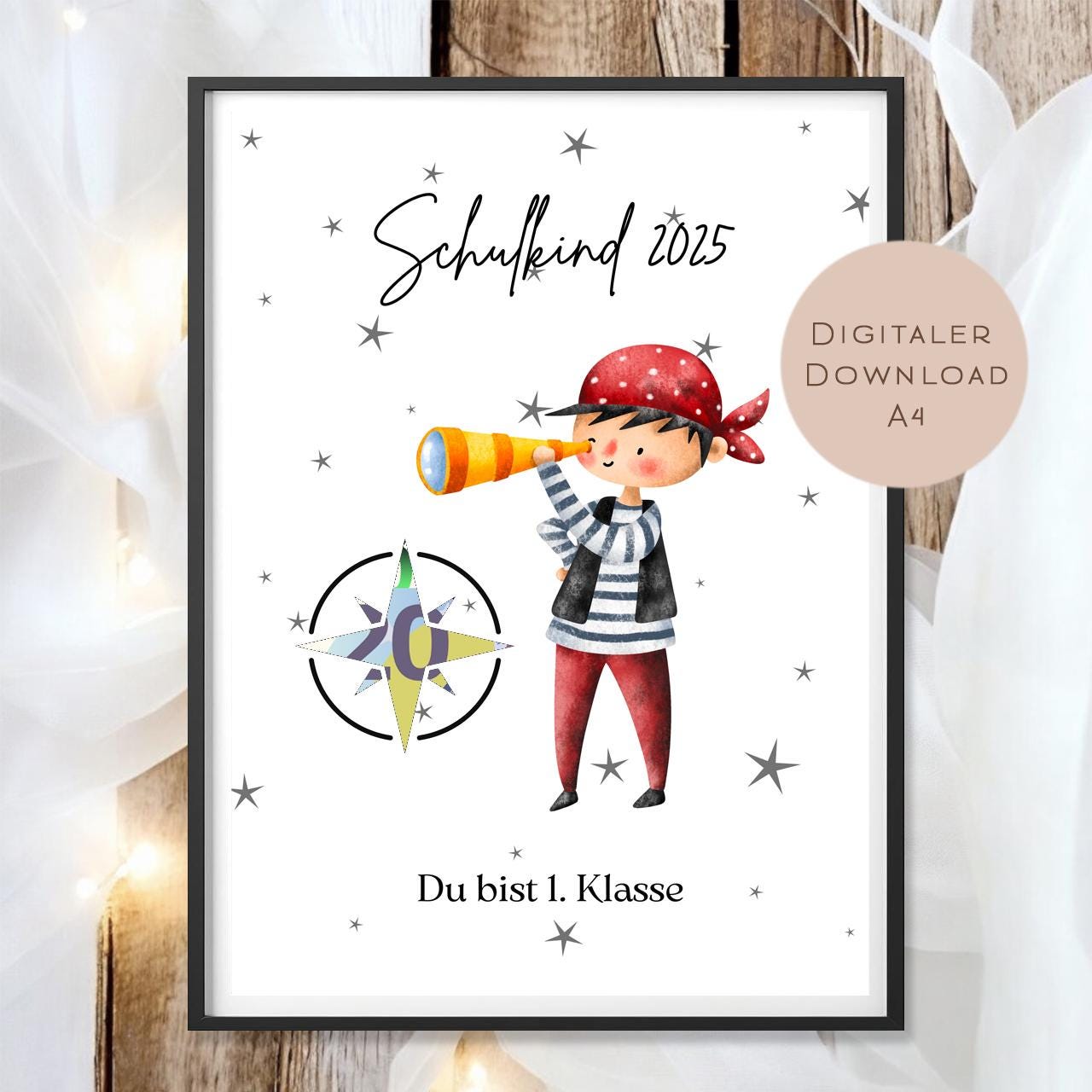 Einschulung Geschenk A4 Download l Geldgeschenk Schulanfang erste Klasse l Gutschein Wunscherfüller l Geschenkidee Schulkind Schulstart