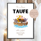 Digital Geldgeschenk Taufe Arche Noah Taufgeschenk personalisiert mit Name Geld schenken Geschenk Taufpate Gutschein Wunscherfüller download