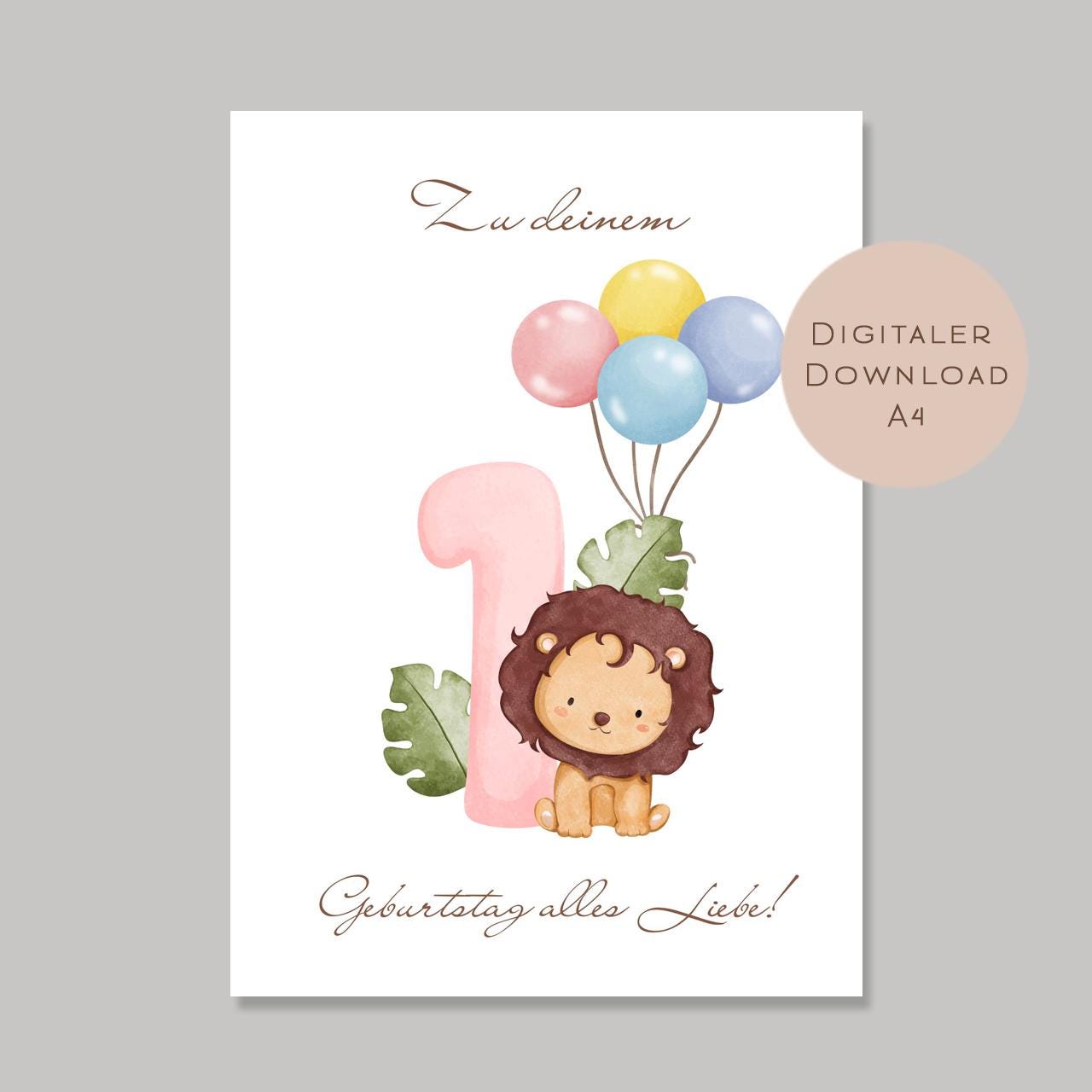 Geldgeschenk 1 Geburtstag erster Geburtstag Geld schenken Geschenk Gutschein Geburtstagsgeschenk Wunscherfüller download A4