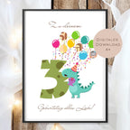 Digital Geldgeschenk 3 Geburtstag dritter Geburtstag Geld schenken Geschenk Gutschein Geburtstagsgeschenk Wunscherfüller download A4