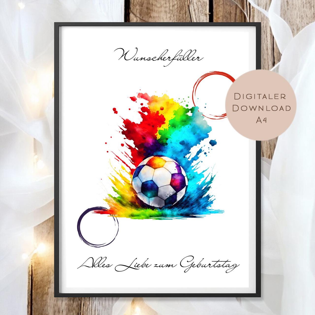 Geburtstag Geldgeschenk Fußball I Gutschein Fußballfan I Geschenkidee Ball Ausdrucken I Geburtstag Geld schenken Geburtstagsgeschenk PDF A4