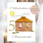 Meilensteinkarten Baby  l Geschenk zur Schwangerschaft l Geburtsgeschenk Baby l Babys erstes Jahr l Erinnerung zur Geburt PDF A6 Ausdrucken