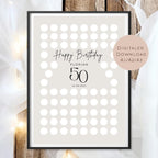 Gästebuch Poster Geburtstag Name personalisiert l Geburtstagsgeschenk runder Geburtstag l zum Beschriften & Einrahmen A3 A2 A1 Download PDF