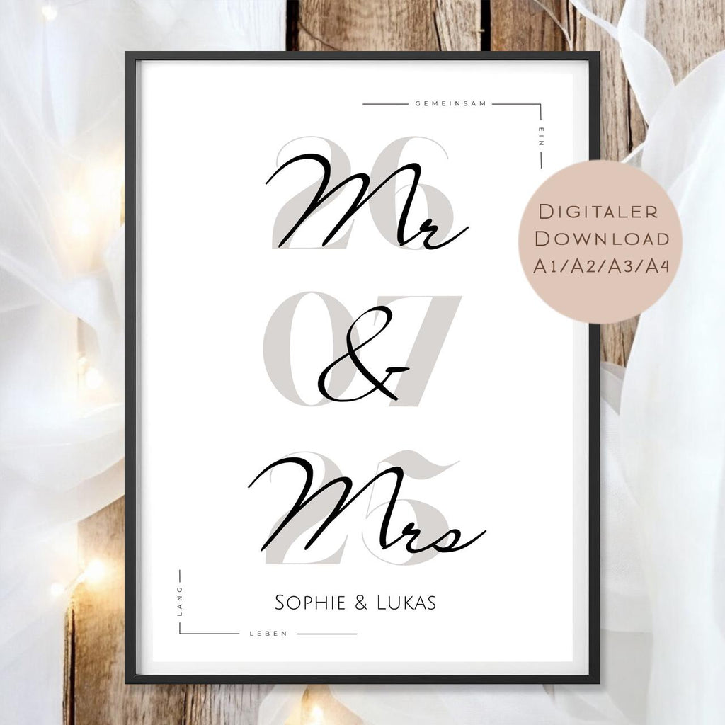 Hochzeit Poster Name Datum l Hochzeitsgeschenk Name personalisiert l Brautpaar Geldgeschenk Hochzeit Geschenk l  Richtfest Geld schenken PDF