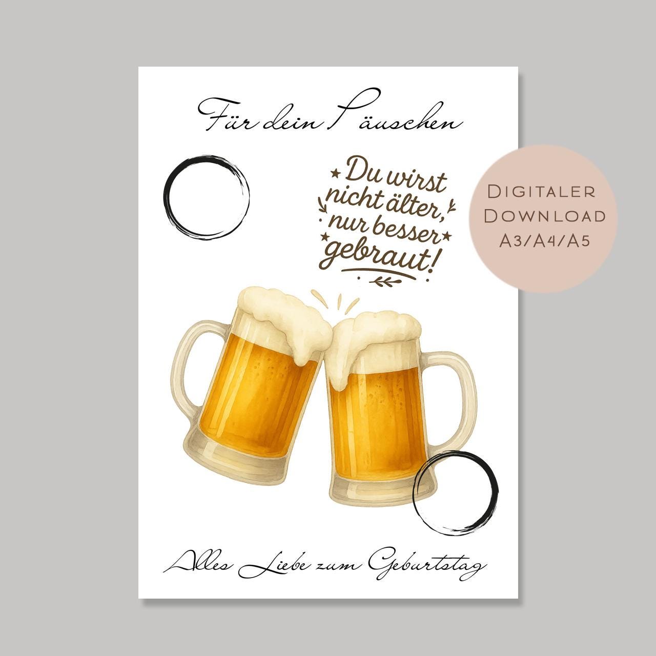 Geldgeschenk Bier I Gutschein für Bierkasse I Geschenkidee Mann zum Ausdrucken I Geburtstag Mann Geld schenken I Geburtstagsgeschenk PDF