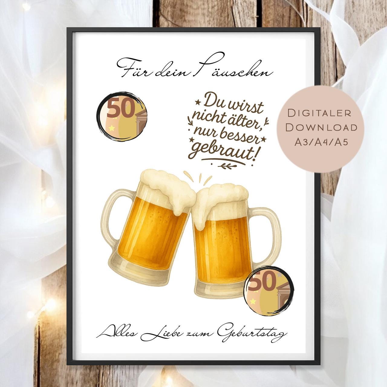 Geldgeschenk Bier I Gutschein für Bierkasse I Geschenkidee Mann zum Ausdrucken I Geburtstag Mann Geld schenken I Geburtstagsgeschenk PDF